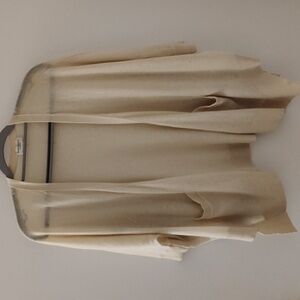 Club Monaco Asymmetrical Cashmere Cream Cardigan, Size XS